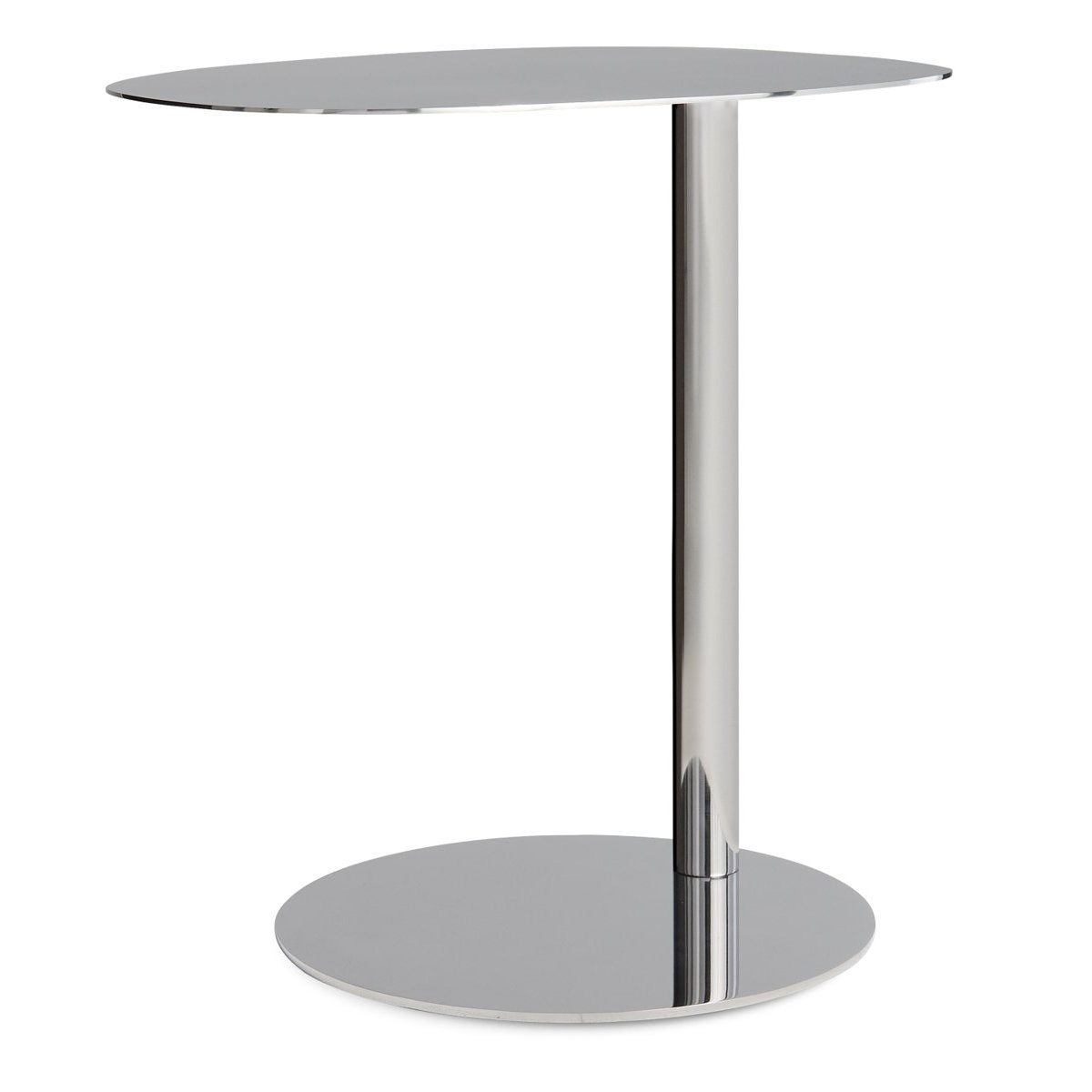 Swole Single End Table, 20" H x 20" W x 15" D, Polished Stainless