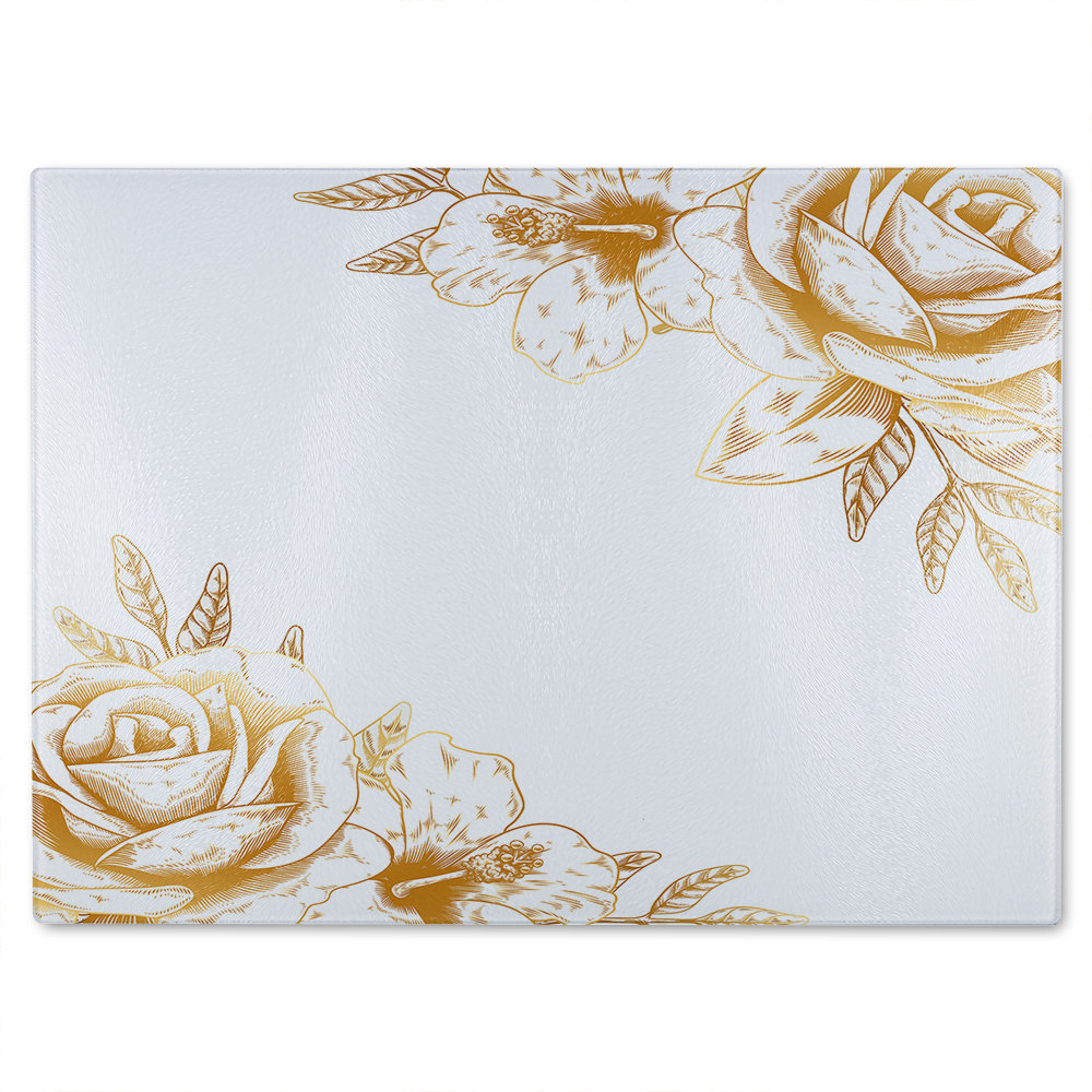 Rose Glass Chopping Board