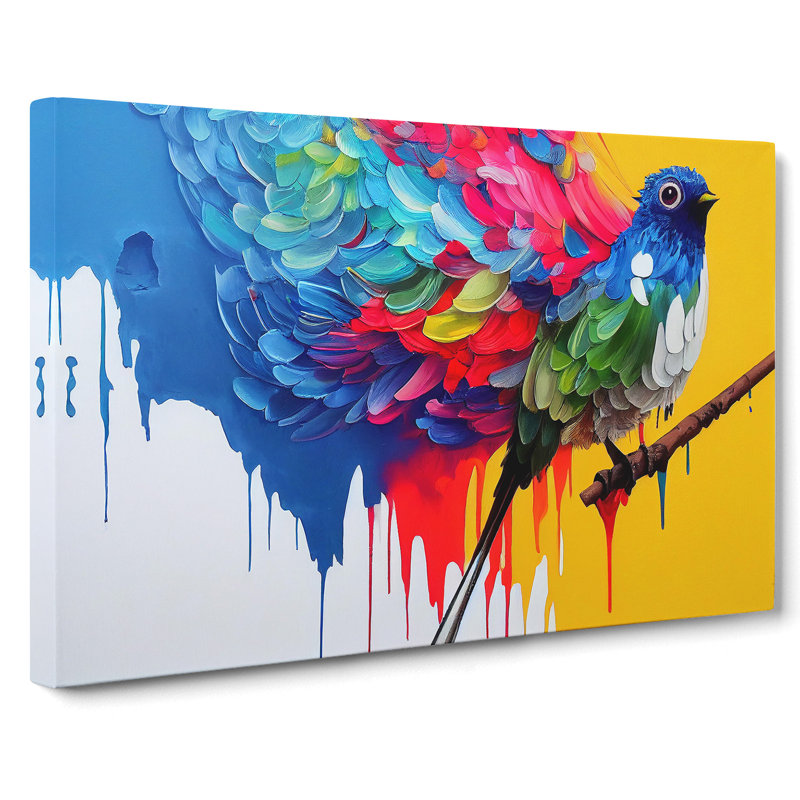 Bird Splash Vol.1 Abstract - Wrapped Canvas Print, 40cm H x 60cm W x 3cm D