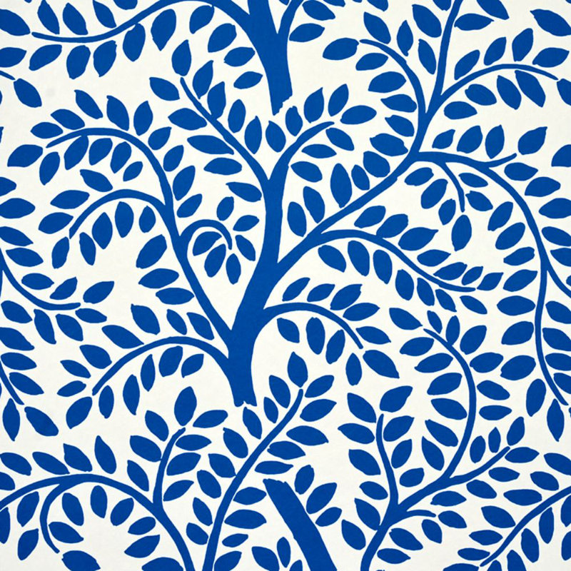 Papier peint Temple Garden Ii, Bleu