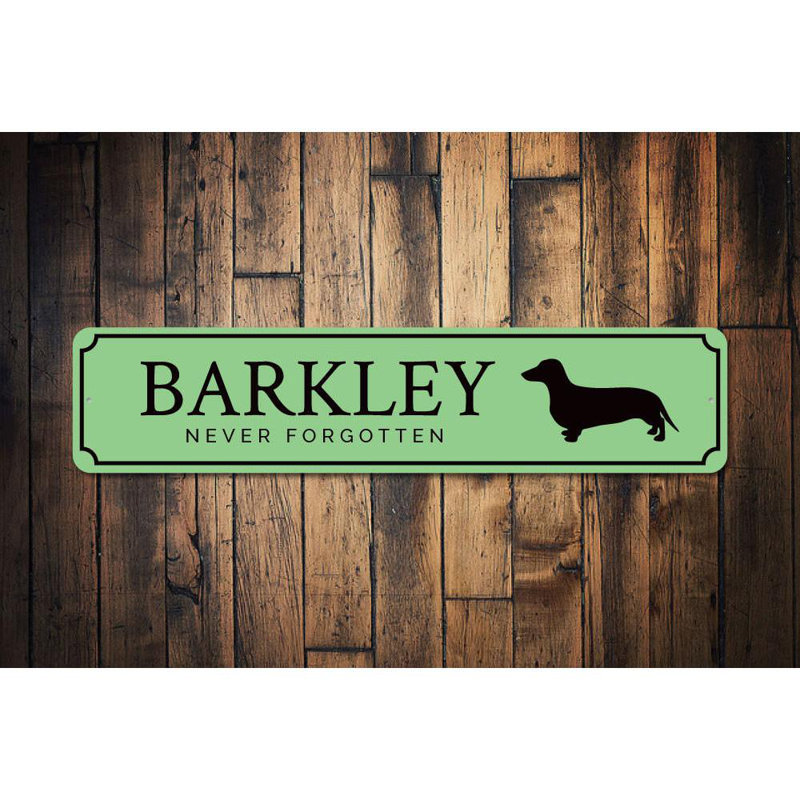 Plaque en aluminium In Memory Dog, H 4 po x l 18 po x P 0,04 po