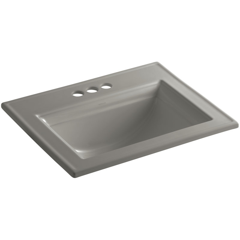 Memoirs Stately Drop-in Bathroom Sink, Cashmere, 4" Centers