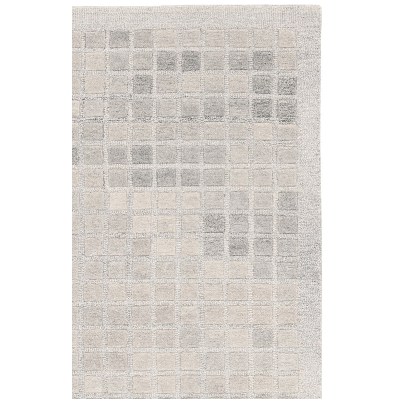 Ebony 375 Area Rug In Grey, Rectangle 6' x 9'