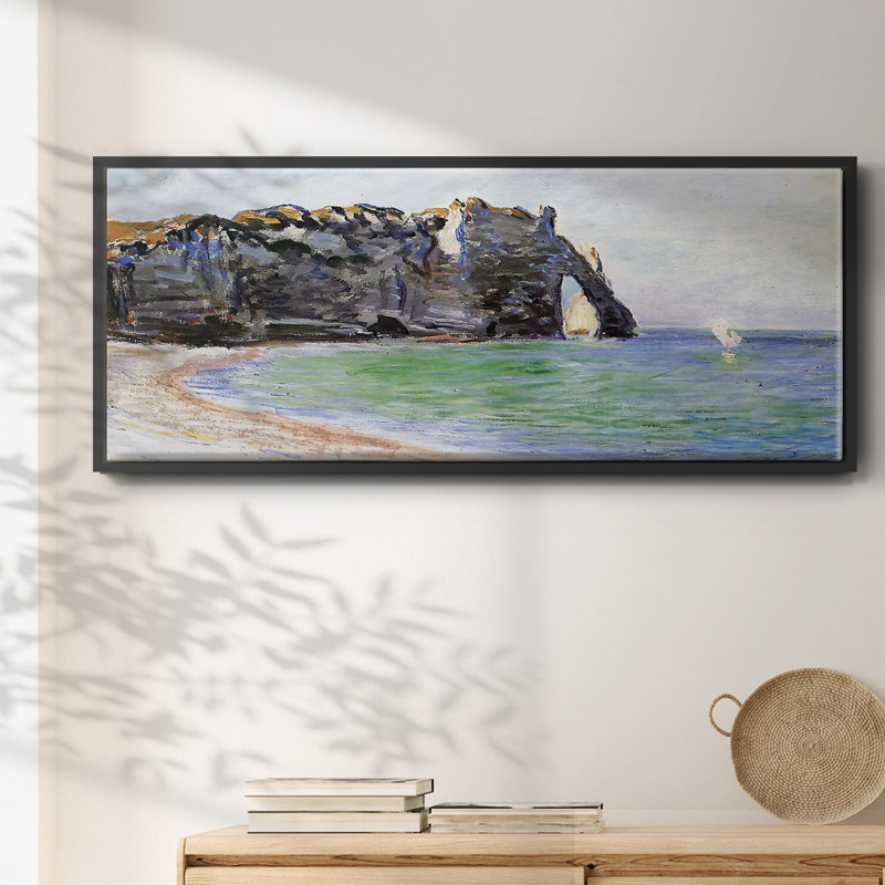 Le Manneport, Etretat, La Porte D'Aval, 1885, Noir, H 8 po x l 20 po x P 1,5 po