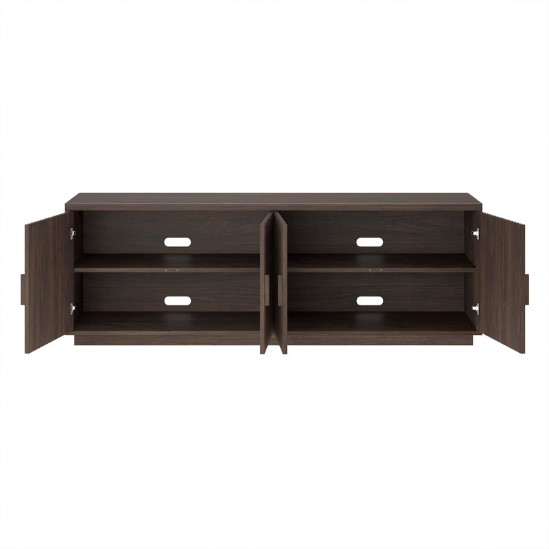 Mero Rectangular TV Stand for TV's up to 75" , Alder Brown