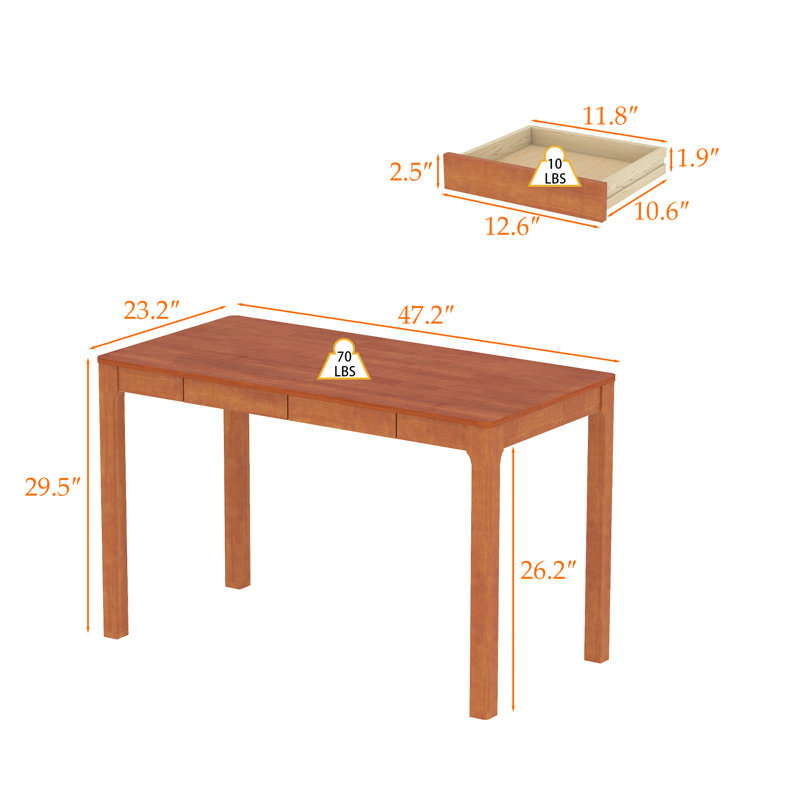 47.2" W Dining Table With 2 Drawer