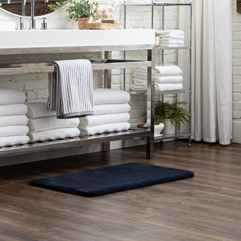 Ramos Non-Slip Bath Rug, Indigo, 27" W x 45" L