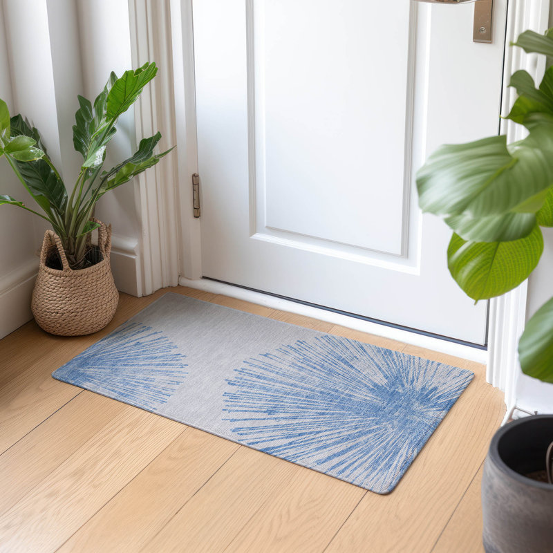 Abstract Indoor / Outdoor Rug, Rectangle 1'8" x 2'6"