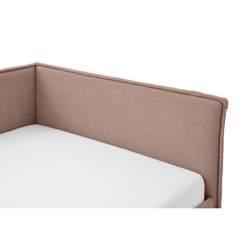 Chickerell Upholstered Standard Bed, Rose, European Single (90 x 200cm)