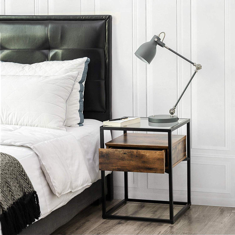 Antietam Glass Top Frame End Table