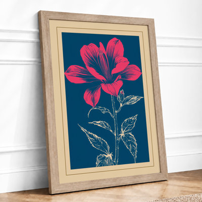 Magenta Study Botanical - Framed Print