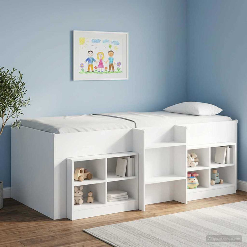 66 cm W Bedside Table, White