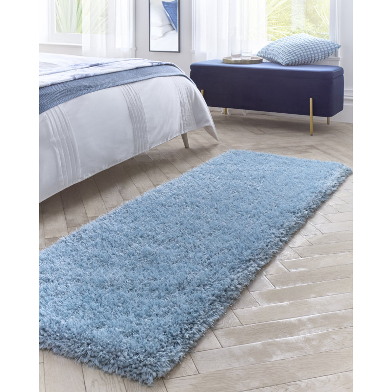 Biron Solid Colour Shaggy Rug, Runner 67 x 200cm