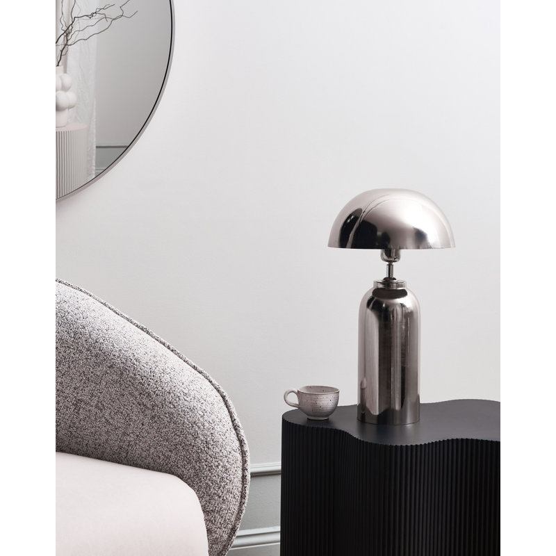 Iron Table Lamp, 47" H x 26" W x 26" D, Silver, Silver