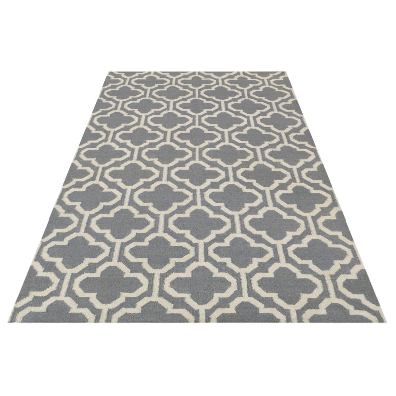 Penelope Geometric Wool Hand Woven Area Rug, Rectangle 155 x 240cm