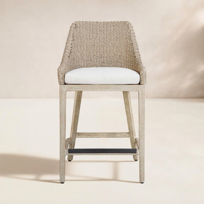 Amey Outdoor Wicker Counter Stool
