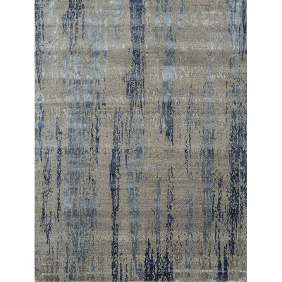 Contemporary One-of-a-Kind Rectangle 5'6" X 8' Wool Area Rug
