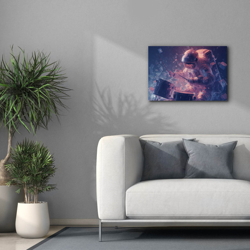  'Galactic Percussionist' by Ann Klee Canvas Wall Art, 26" x 18", 18" H x 26" W