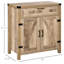 Armoire de cuisine, buffet en bois de style industriel avec tiroir et tablette réglable, armoire en chêne pour la cuisine,