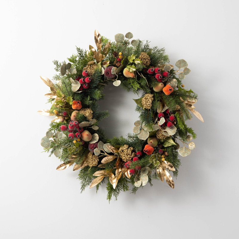 Couronne de soie, H 30 po x l 30 po x P 6 po