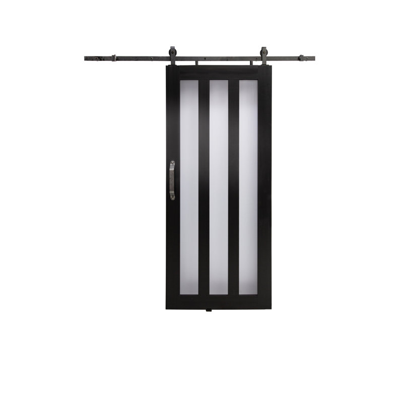 Ensemble de porte de grange 3 panneaux avec quincaillerie 36 po x 84 po Millbrooke, L 36 po x H 84 po