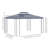 Outsunny 10' X 13' Patio Gazebo, Double Roof Outdoor Gazebo Canopy Shelter With Screen Decorate Corner Frame, For Garden, Lawn, Backyard And Deck, Gray