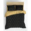 Ensemble de housse de couette luxueuse 100% coton Ranforce King, doré et noir | Housse de couette 94,5 po x 86,6 po, 2 taies d'oreiller 23,6 po x 23,6 po | Impression réactive, lavable à la machine, fermeture à boutons et enveloppes | Élégante literie améliorée-112932146-112932186