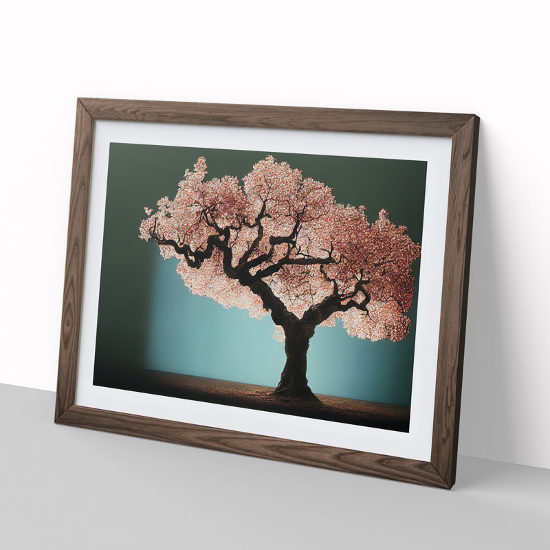 Soulful Apple Tree - Framed Print, 25cm H x 34cm W x 2cm D, Walnut