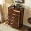 Commodes et commodes rectangulaires en bois massif brun noisette