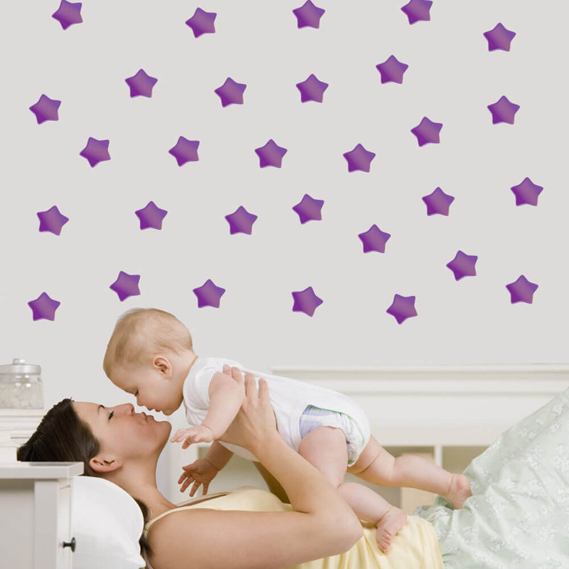 Décalcomanie murale étoile douce, Mauve