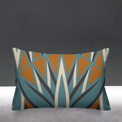 Ella Geometric Outdoor Reversible Throw Pillow