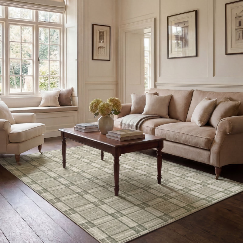 Laura Ashley Doreen Indoor Outdoor Area Rug, Green, 9' x 12'