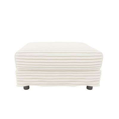 Repose-pieds moelleux en velours côtelé à combiner avec un canapé 2 places (seulement avec repose-pieds)