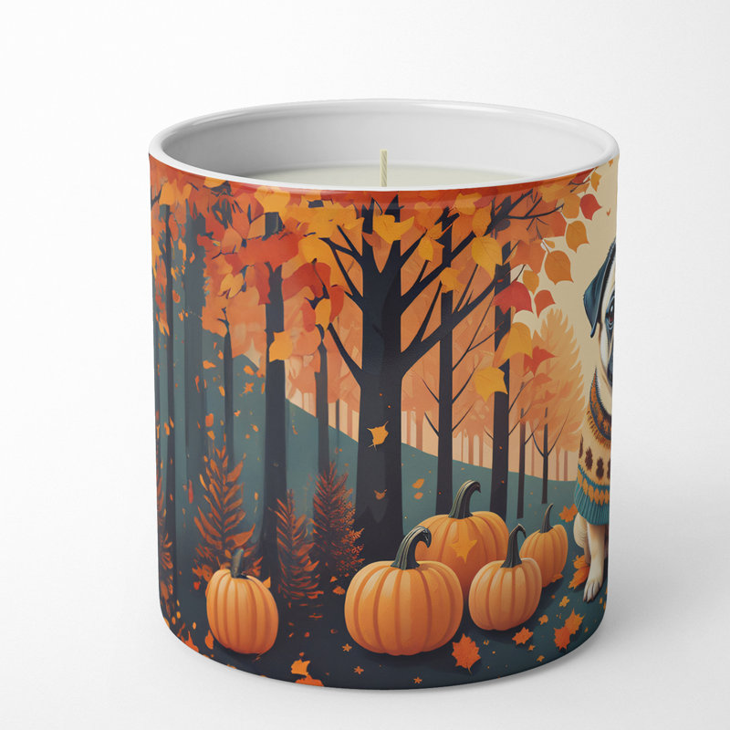 Bougie parfumée Pumpkin Spice avec support en céramique