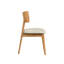Ensemble de 2 chaises de salle à manger rembourrées en tissu beige
