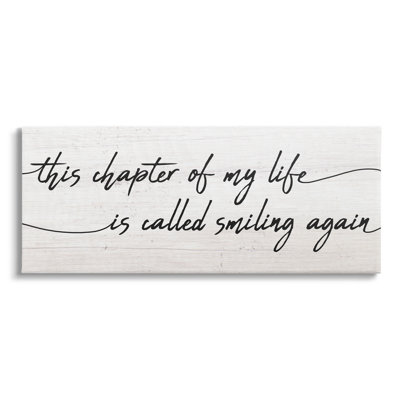 «Sourire à nouveau», motif rustique à motif de calligraphie par Daphne Polselli - impression