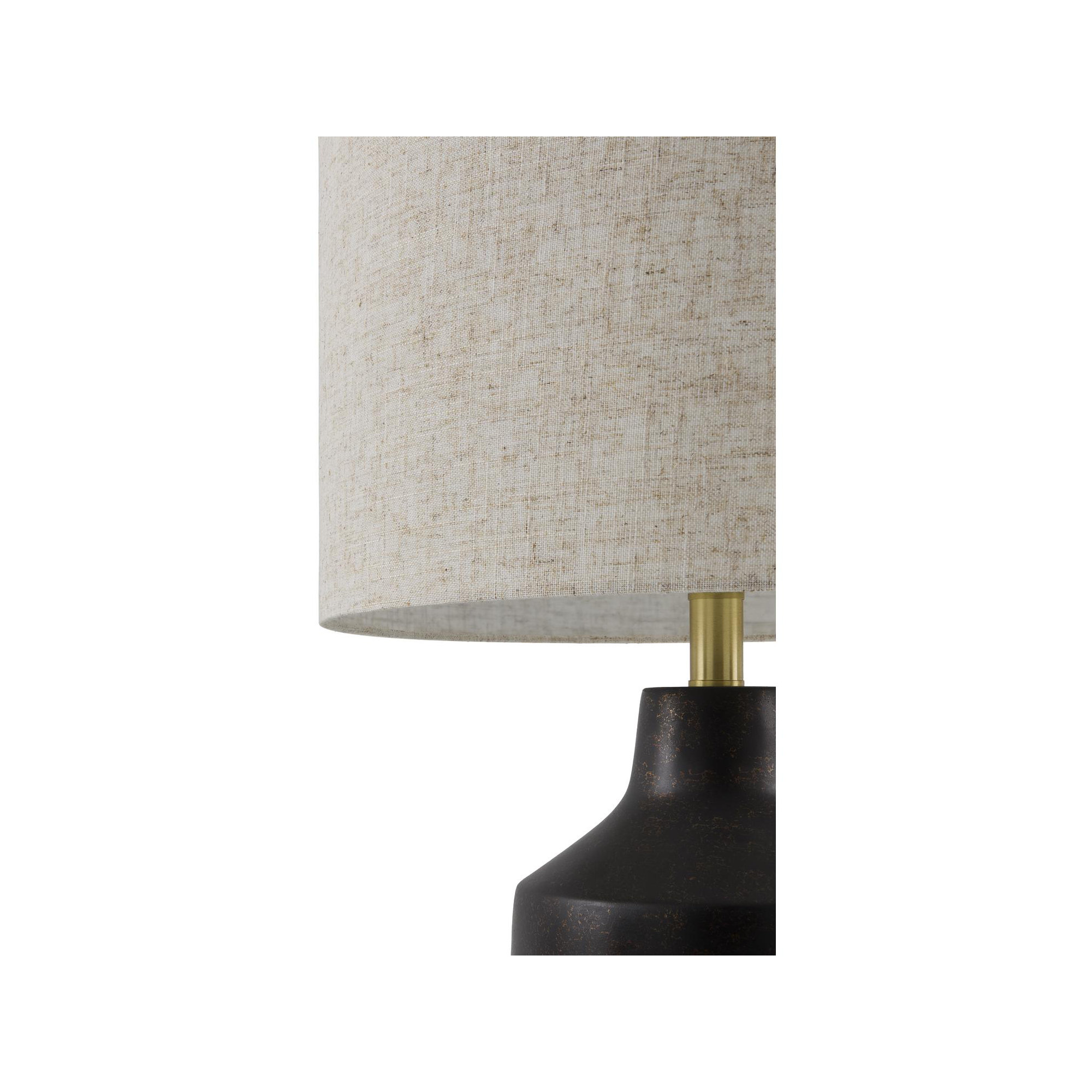 Lockwood Table Lamp, Tan, Black