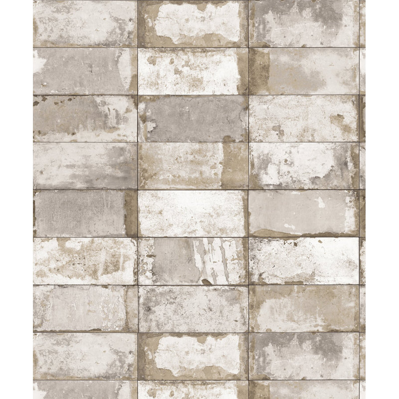 Rouleau de papier peint géométrique L 33 pi x l 21 po Antonio, Crème