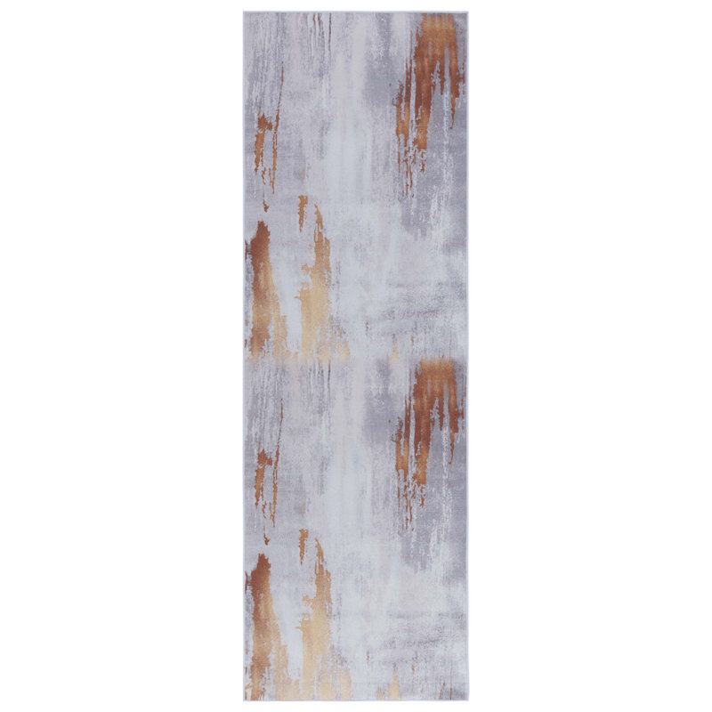 Omaree Performance Machine Washable Abstract Rug, Runner 2'6" x 8'