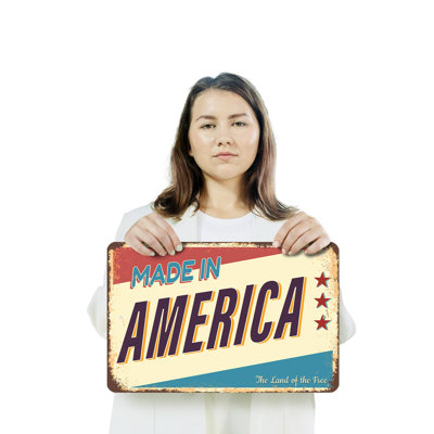 Made in America 13 Inch x 20 Inch Plastic Sign
