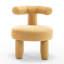 Fauteuil demi-tonneau en velours Bula-295063044