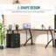 Alliana L-Shaped Metal Base Executive Desk