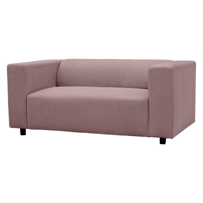 2 Seater Corduroy Sofa, Dusty Pink