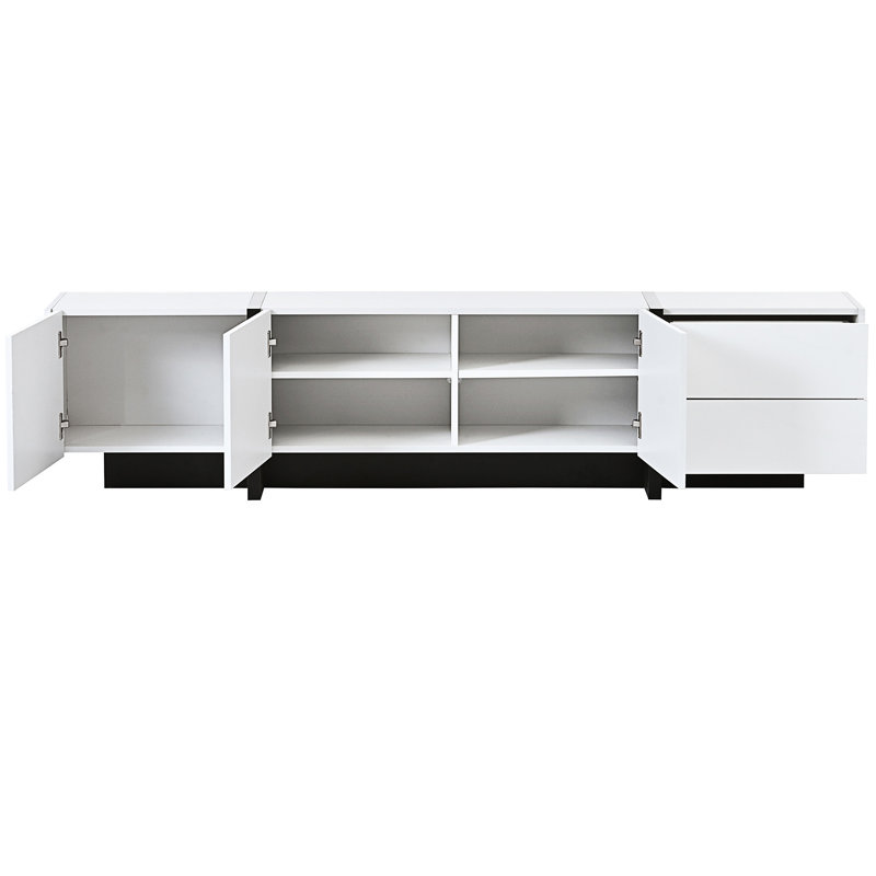 74.8'' Modern  hallway table, sofa table, console, White/Black