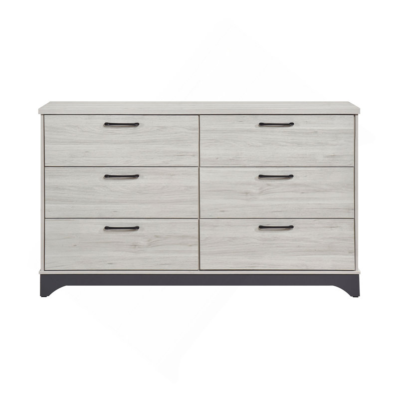 Commode contemporaine à 6 tiroirs avec meubles de chambre à coucher en bois