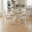 Ensemble de table de salle à manger extensible 5 pièces avec chaises à dossier échelle - Retro Farmhouse Kitchen Furniture-1740668755