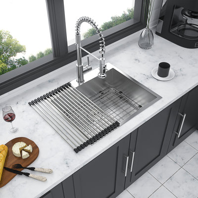 25'' L Drop-In Single Bowl Stainless Steel Kitchen Sink