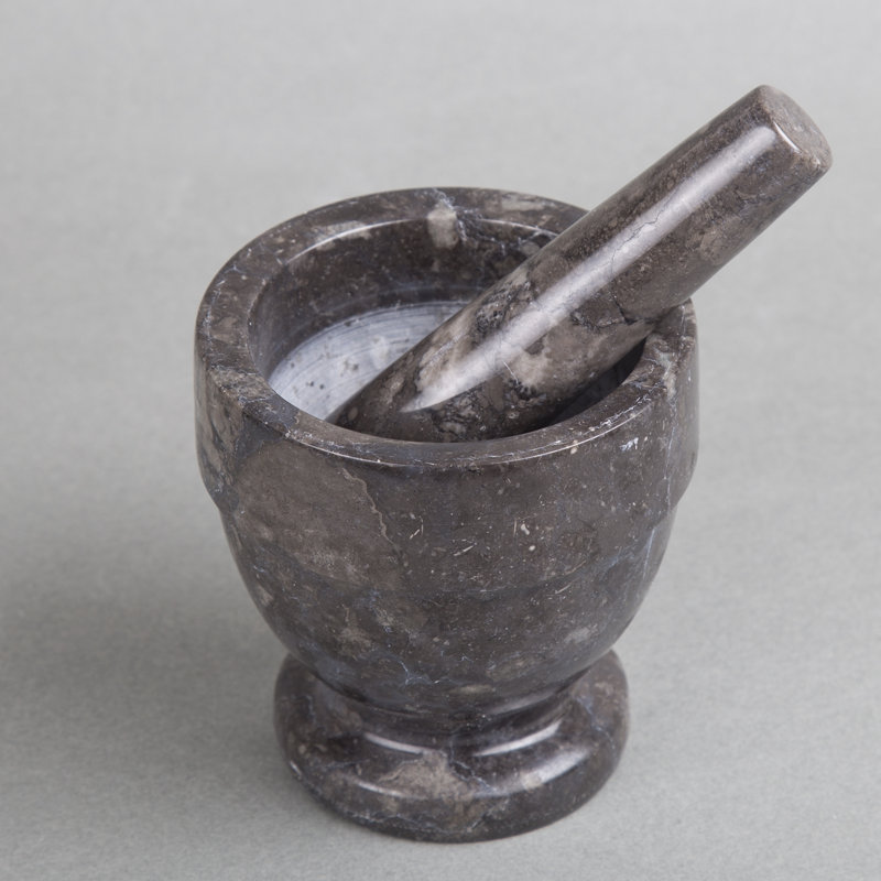 Mortier et pilon gris anthracite Charlton Home