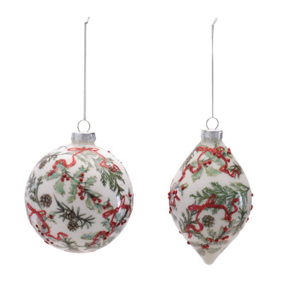 Ornement en verre Holiday (ensemble de 6)