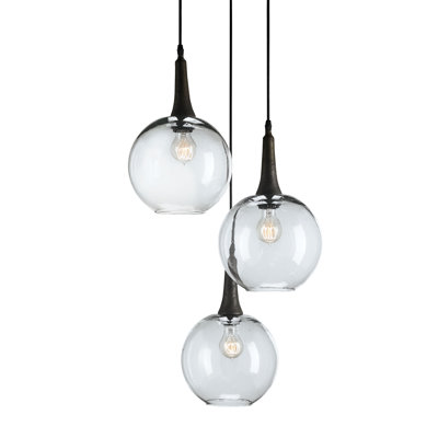 Beckett 3 - Light Emery Rust Cluster Pendant